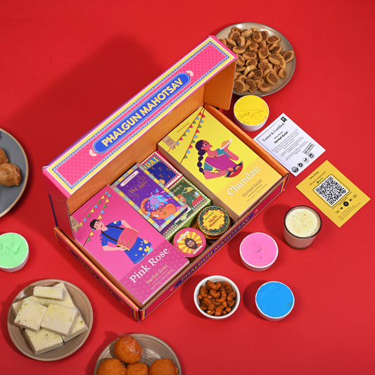 Organic Holi colours gift box with premium gulal – Phalgun Mahotsav